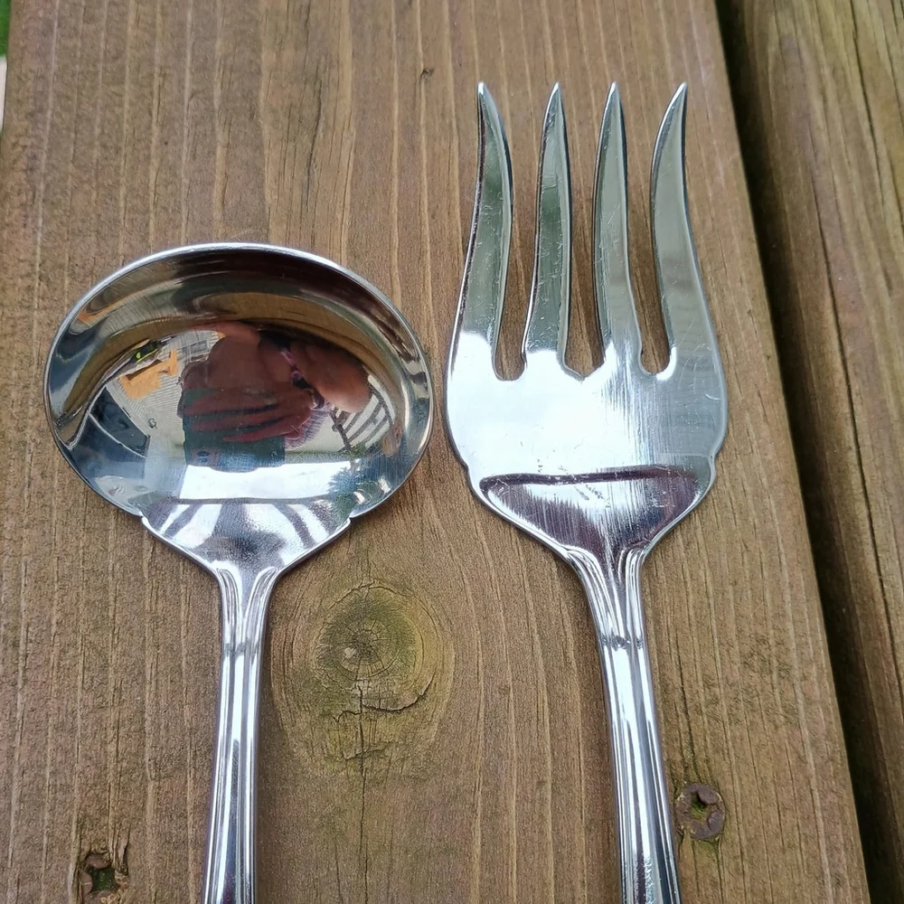 Mayfair Gold By Yamazaki 2 Piece Serving Set Meat Fork Ladle
